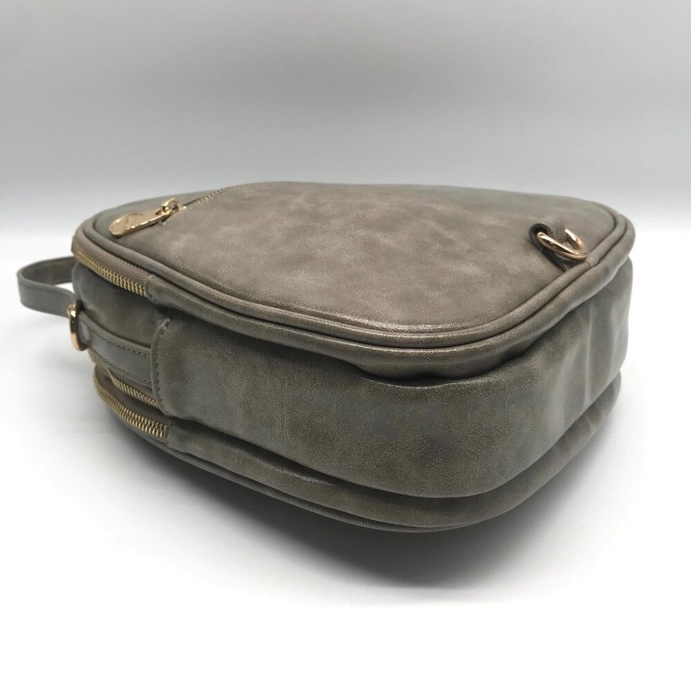 Aphison Forever Sunshine Gray Leather Mini Backpack - Picture 7 of 11